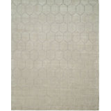 Hand Loomed Geometric Area Rug in Beige