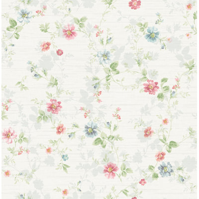 Doug Non-Pasted Floral Wallpaper Roll
