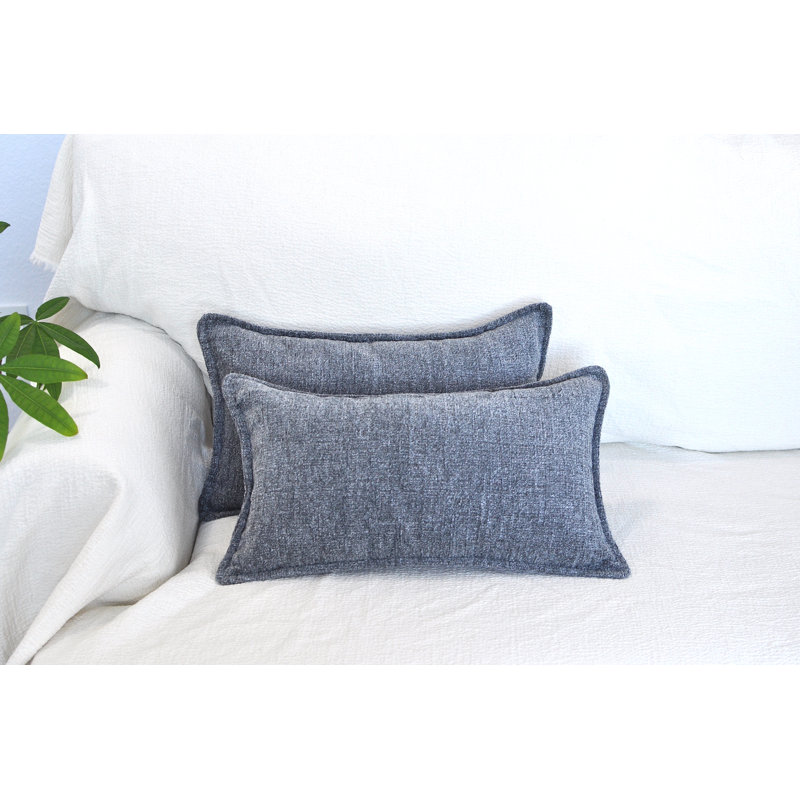 Housses de coussin lombaire 12 x 20 pouces (ensemble de 2) taies d'oreiller moelleuses en velours, Gris