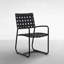 Chaise avec accoudoirs Catalina - minuit avec sangle gris anthracite-83259808