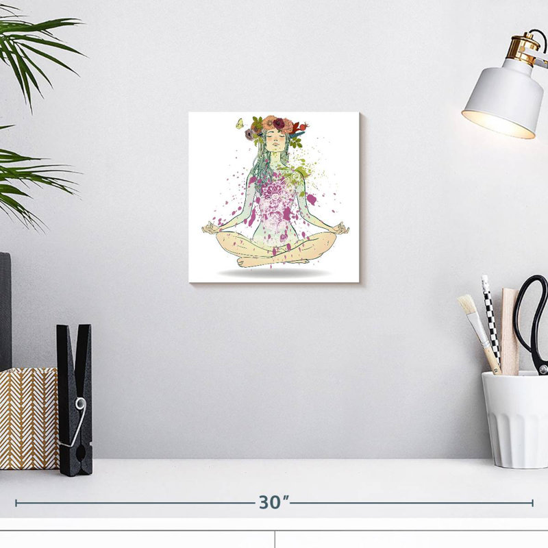 «Kerrick Floral Girl» méditant, H 10 po x l 10 po
