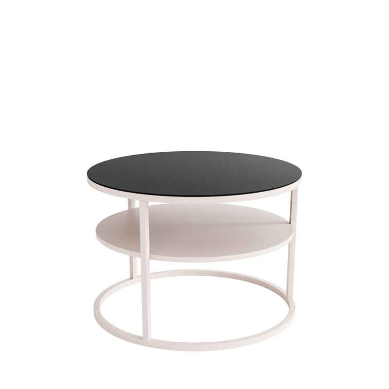 Frame Coffee Table with Storage, Black