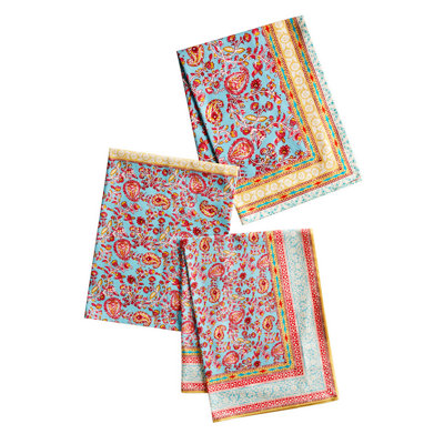 Ensemble de 3 torchons de cuisine (20 po x 27,50 po) 100% coton peigné de qualité supérieure Maison de Hermine