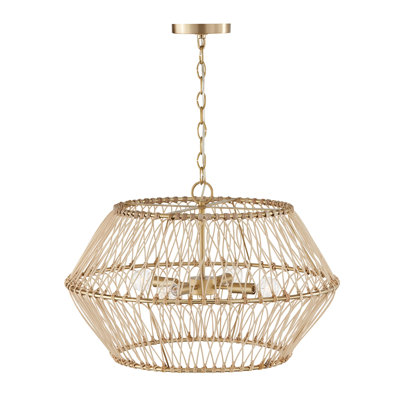 Luminaire suspendu tambour 4 lumières 