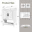 Meuble-lavabo à DEL 24 po avec lavabo, portes d'armoire doubles à fermeture en douceur et rangement-160596930-160596957