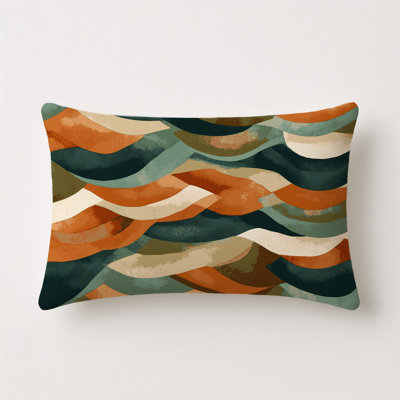 Woodland Waves Indoor And Outdoor Throw Pillow