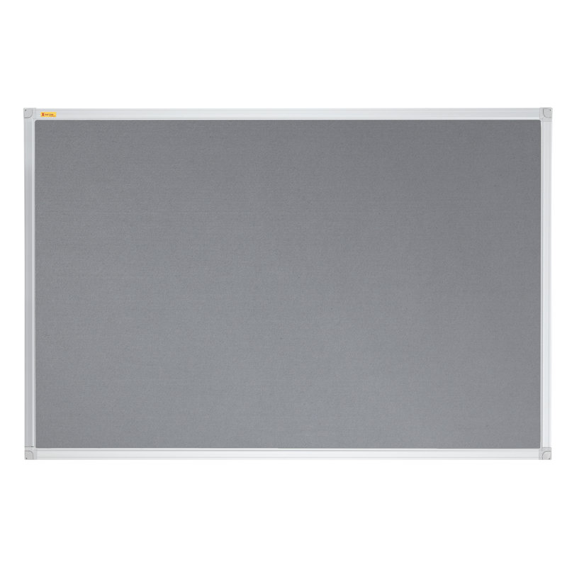 Felt Pin X-tra!Line® Wall Mounted Bulletin Board, 90cm H x 120cm W x 3cm D, Grey