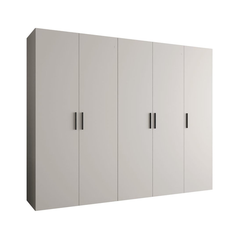 Berlie I Hinged Door Wardrobe 250cm - Expansive, Soft-Close Storage for Airy, Organised Living, Cashmere