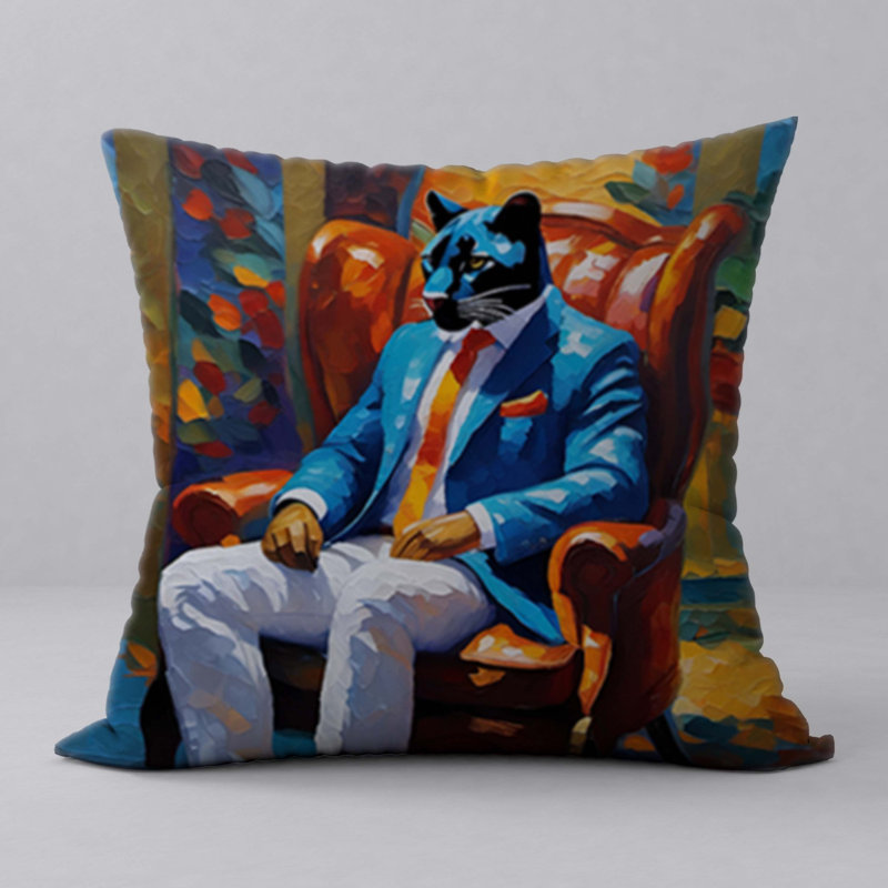 Abstract Reversible Throw Pillow