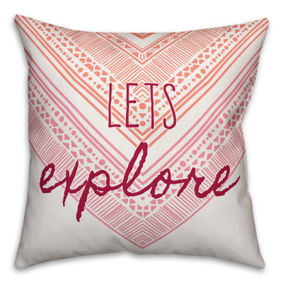 Let's Let's Explore Throw Pillow
