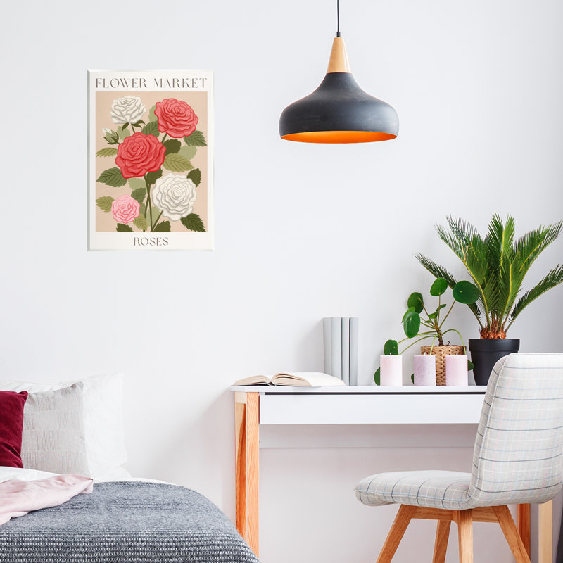 Plaque murale «Flower Market Roses», conception de Courtney Haley, H 15 po x l 10 po