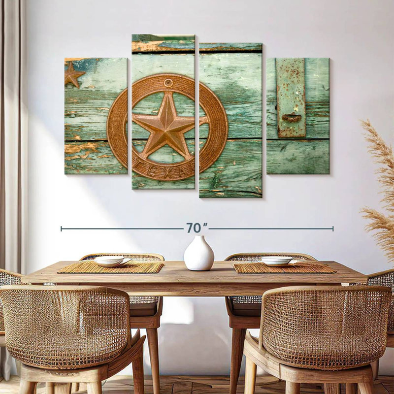 Lelar Rusted Texas Star, 42" H x 68" W