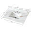 Comptoir de lavabo de salle de bain en marbre blanc 37 pouces - dosseret de 4 po, 8 trous de robinet, teinture et pierre frittée imperméable pour comptoir de meuble-lavabo avec dosseret de 4 po-1593880668