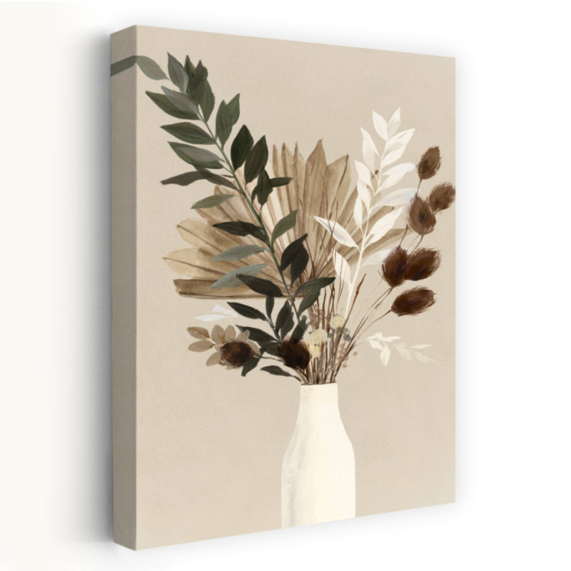 Dried Bundle II Minimalist Modern Abstract Landscape Nature Art, 24" H x 16" W