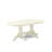 9 Piece Kitchen Table Set Includes an Oval Dining Table with Butterfly Leaf and 8 Cream Linen Fabric Parson Dining Room Chairs, Linen White -524655383