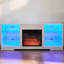 21 Electric Fireplace Tv Cabinet, Remote Controlled Flame Colour, Charging, White, For 32 - 62" Tvs, 58''W*15.5''D*24.4''H White Stand With And Socket, 58''W*15.5''D*24.4''H, Colour Changing-131518605