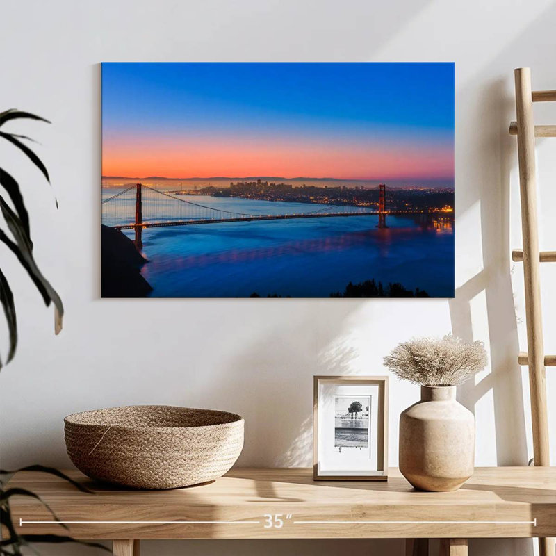Lilie Golden Gate Bridge Nightfall, H 16 po x l 24 po