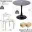 Ensemble de table de salle à manger rond avec 2 chaises-120921665-120921667