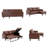 Bromwyn 72.4'' Faux Leather Sofa & Chaise-422274051