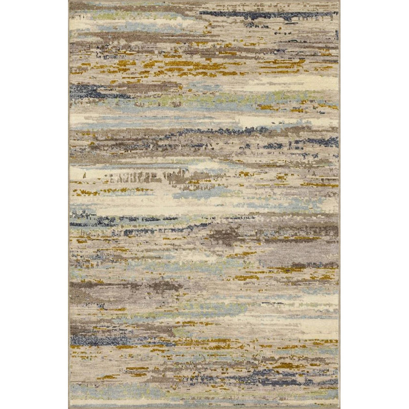 Woven Washable Carpet In Wicker Tones Troyanek, Round 4'