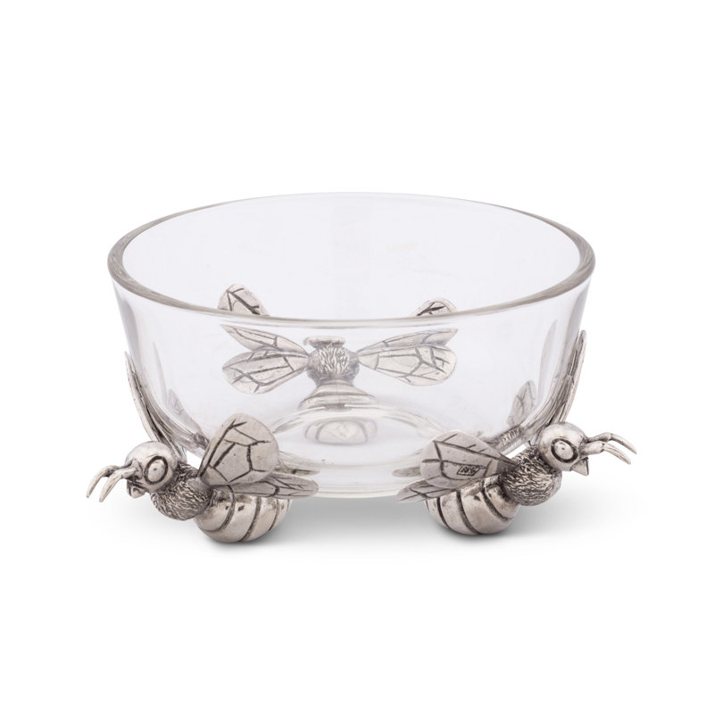 Arche Of Bees Glass Dessert Bowl