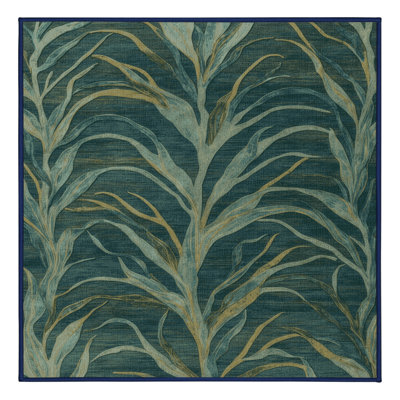 Machine Washable Nature Blue Area Rug