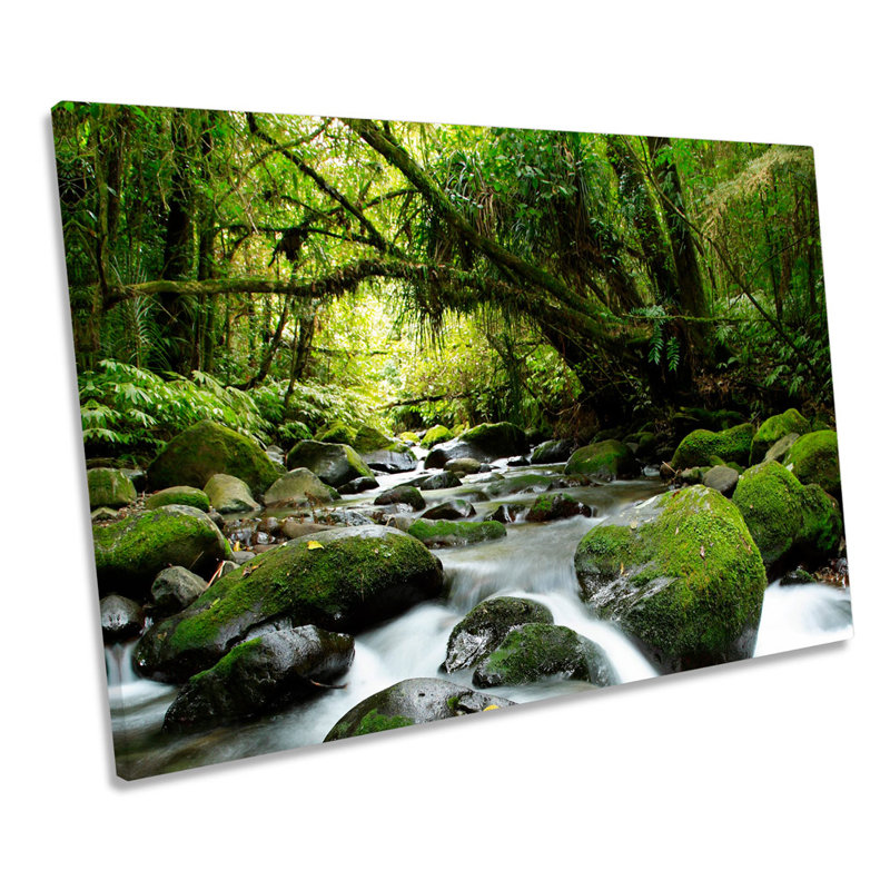 Forest River Creek Landscape - Wrapped Canvas Art Prints, 30.5cm H x 45.7cm W