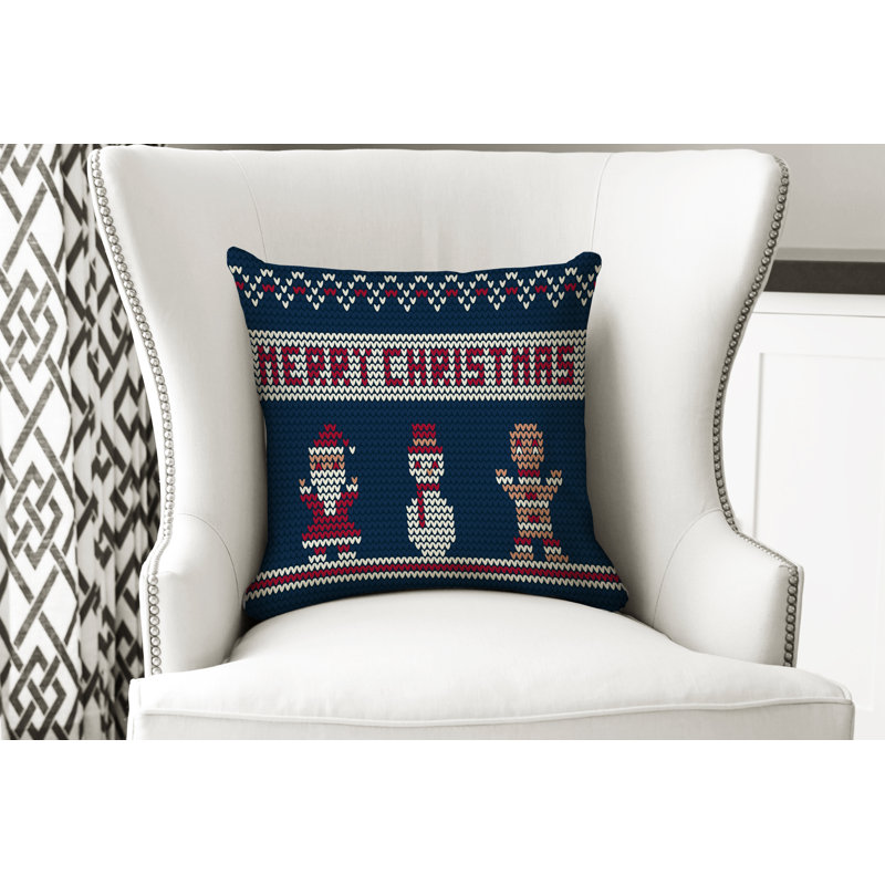 Coussin décoratif intérieur / extérieur Merry Xmas Merry Xmas, 12 po x 16 po