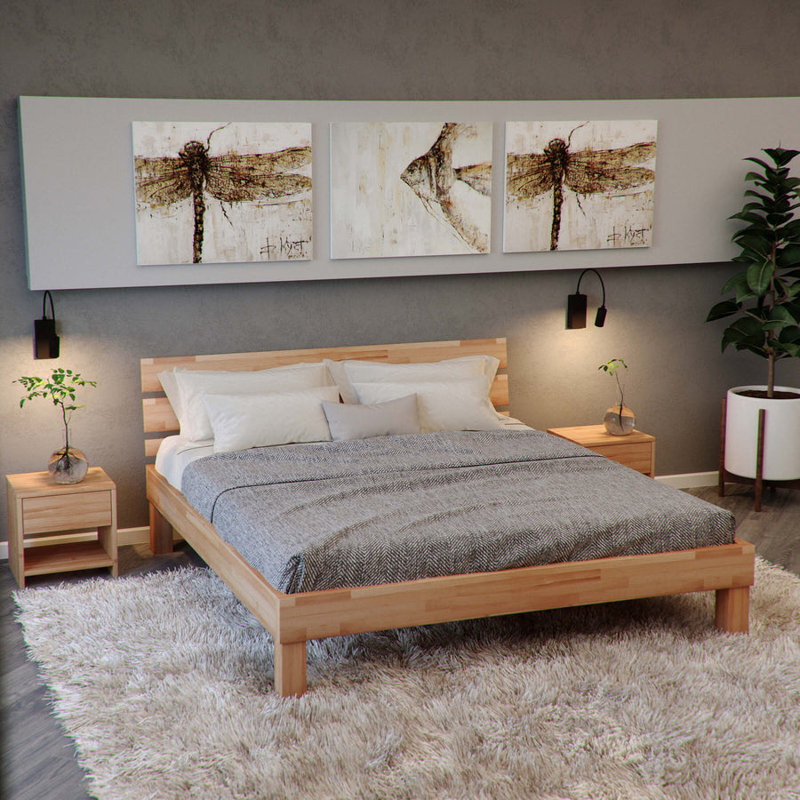Orson Solid Wood Bed, 160 x 200cm