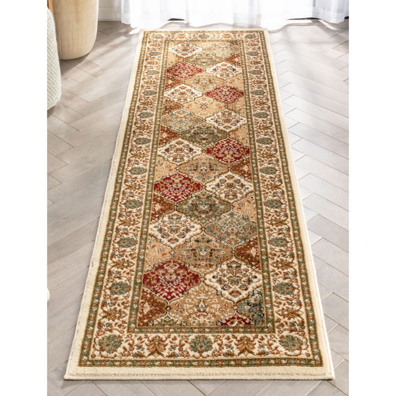 Tapis oriental rouge Chimeng Pyla, Tapis de couloir 2 pi 3 po x 7 pi 3 po