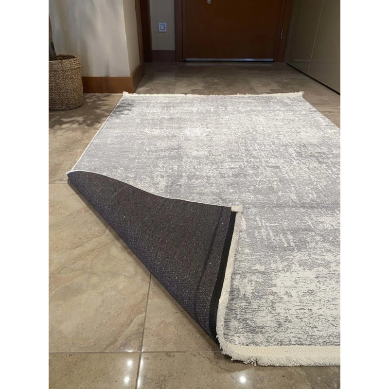 Tapis en coton avec envers antidérapant Kahlia, Rectangle 2 pi 7 po x 8 pi 10 po