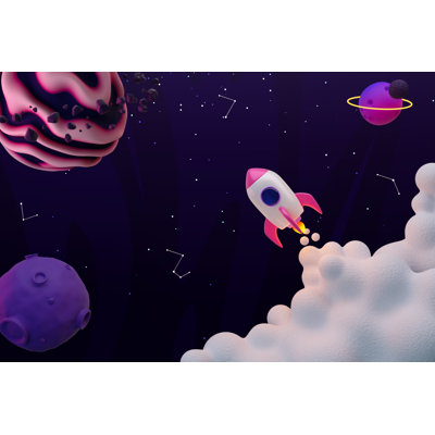 Planets And Stars - Wrapped Canvas Print