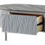 Table basse yukino gris ultrabrillant et chrome