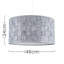 Monza 24 cm H Drum Cotton Pendant Shade ( Clip On )