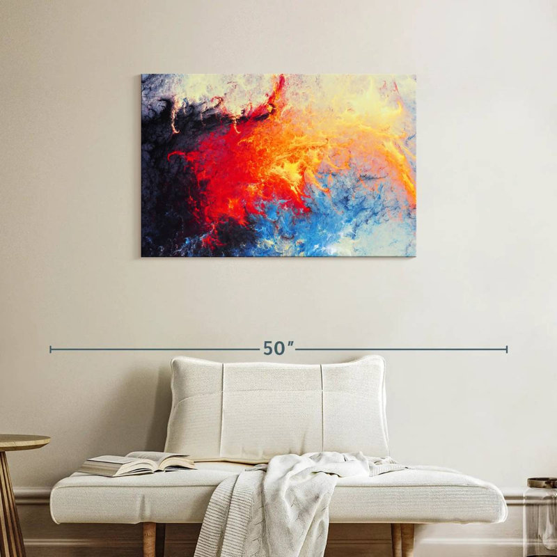 Avery Ice Flame Abstract, 24" H x 36" W