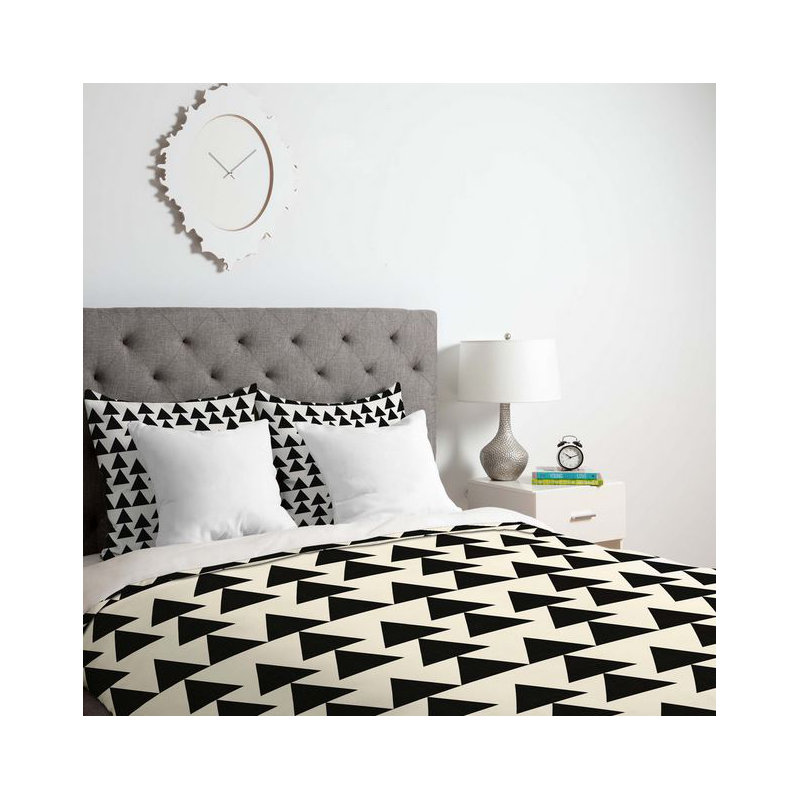 Housse de couette simple triangles, Housse de couette pour grand lit