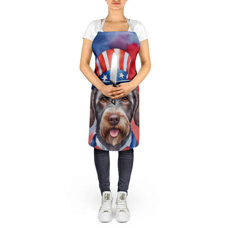 Patriotic American Apron, German Wirehaired Pointer