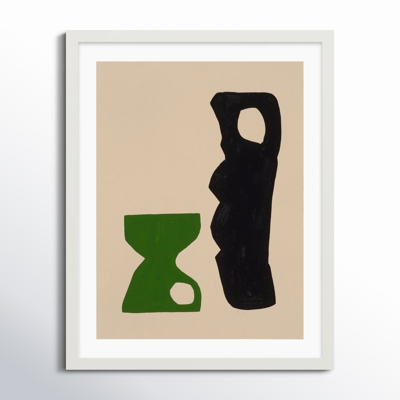The Conversation by Michael Kempen, White Framed, 30" W x 38" H