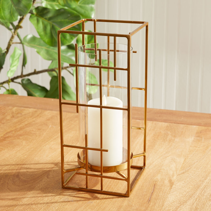 Shannan Hurricane Candle Holder, 13.5" H x 6" W x 6" D