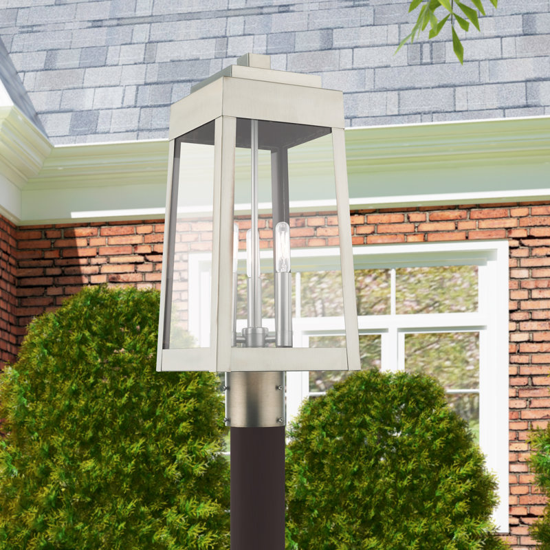Antionetta Lantern Head, 20.37" H x 8.25" W x 8.25" D, Brushed Nickel