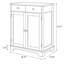 Style campagnard moderne avec comptoir en bois massif à deux tiroirs et armoire à tablette réglable pour la salle à manger et le café-133387075