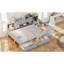 Lit de jour gris double avec 3 armoires de rangement, 2 tiroirs, bureau d'étude polyvalent et lit multifonctionnel pour le rangement en L-1157127973