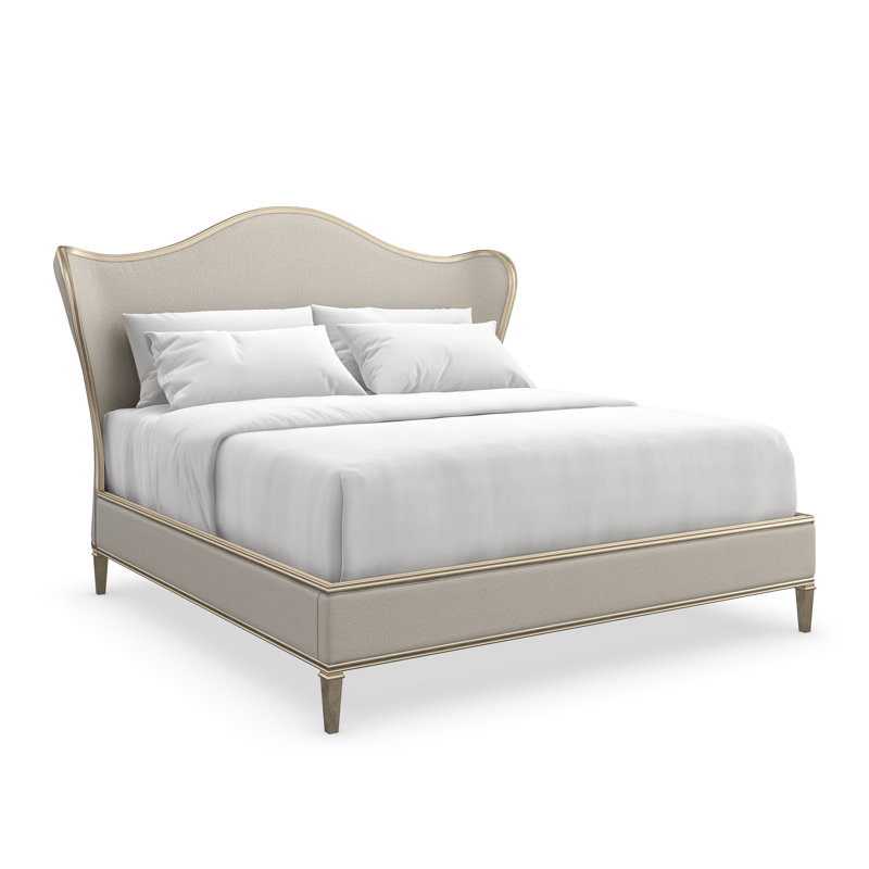 Bedtime Beauty Upholstered Bed, Cream, King