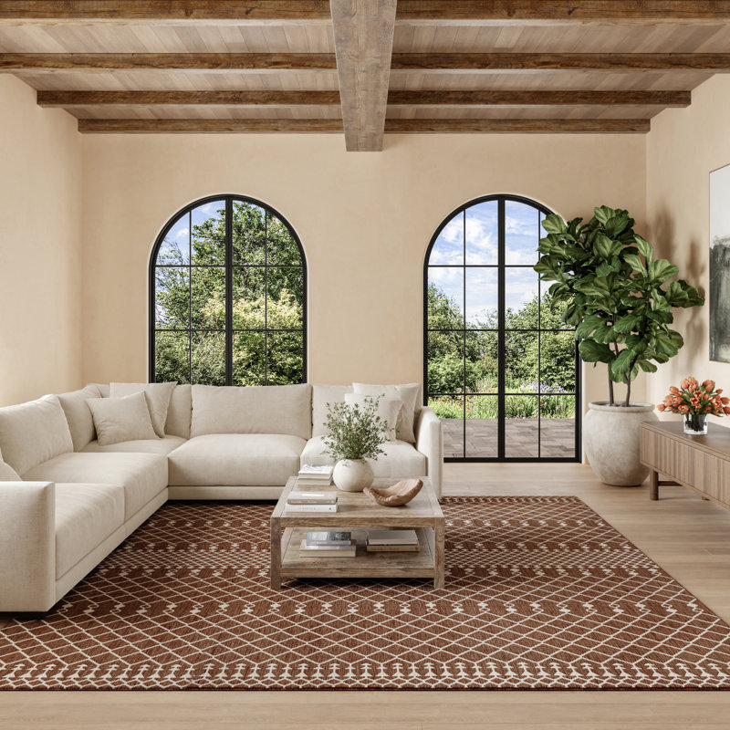  Tapis naturel moderne carré 10 pi x Positano, Natural, Square 10'