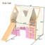 Lit mezzanine pleine grandeur avec lumières et aucun sommier nécessaire pour un sommeil stable, glissade, jeu créatif idéal-680301110