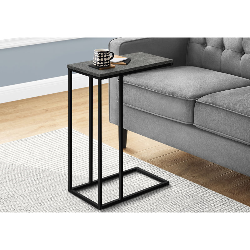 Table grise en stratifié gris pour le coin-détente