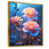 Toile avec cadre flottant or