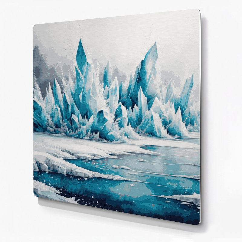 Art mural gris Sci Fi Tundra Ice Formations