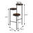 Black And Walnut 3Tier Foldable Plant Stand