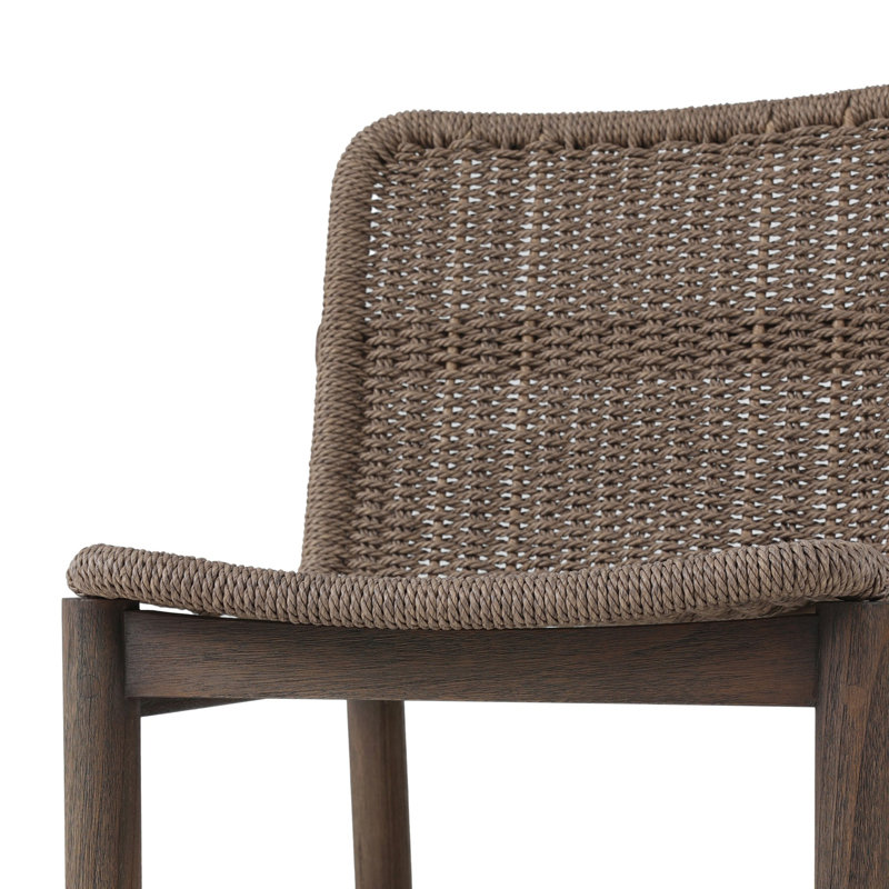 Dume Outdoor Dining Chair, Dark Gray/Dark Brown